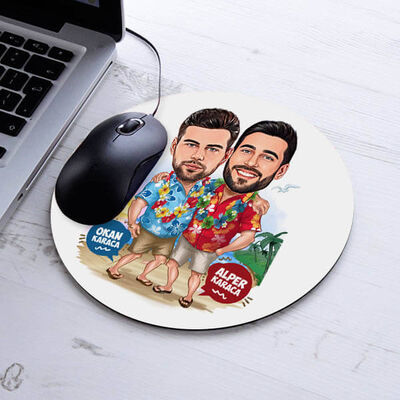 Karikatürlü Yakın Dostlar Mousepad - 1