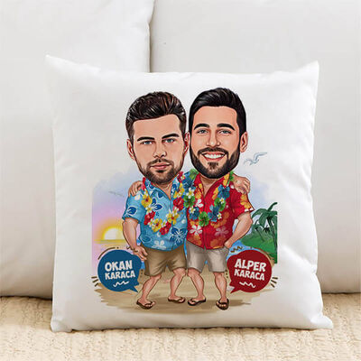 Karikatürlü Yakın Dostlar Yastık - 1