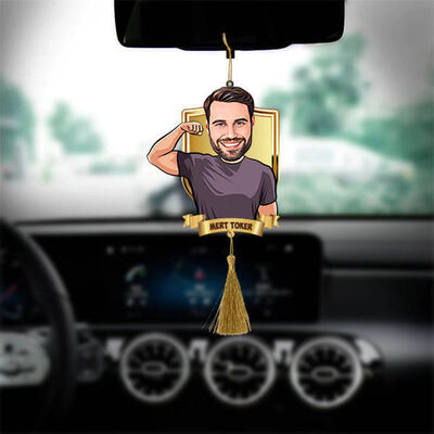 Karizmatik Erkek Karikatürlü Araba Süsü - 1