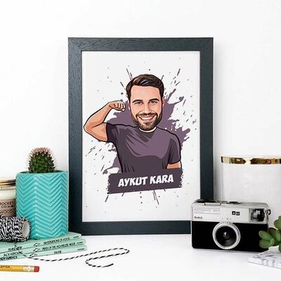 Karizmatik Erkek Karikatürlü Çerçeve - 1