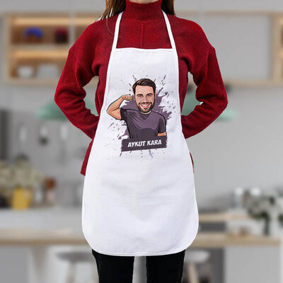 Karizmatik Erkek Karikatürlü Mutfak Önlüğü - 1