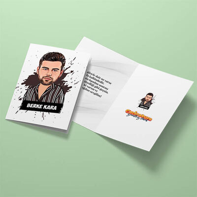 Karizmatik Sevgilim Karikatürlü Tebrik Kartı - 3