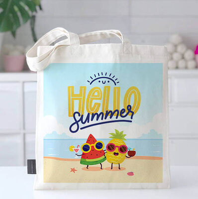 Karpuz ve Ananas Tasarımlı Plaj Çantası - 1