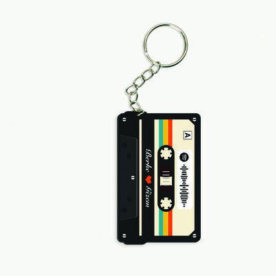 Kaset Şeklinde Spotify Ses İzi Anahtarlık - 1
