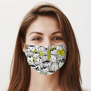Kediler Alemi Tasarım Maske - 1