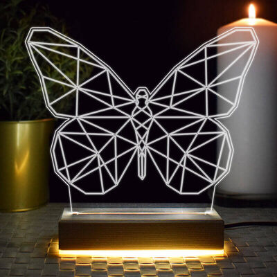 Kelebek Tasarımlı 3d Led Lamba - 1