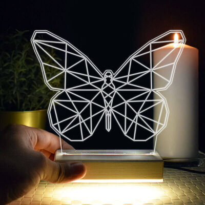 Kelebek Tasarımlı 3d Led Lamba - 2