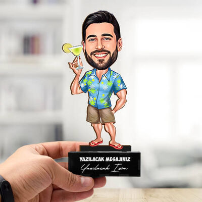 Keyfi Yerinde Erkek Karikatürlü Biblo - 1