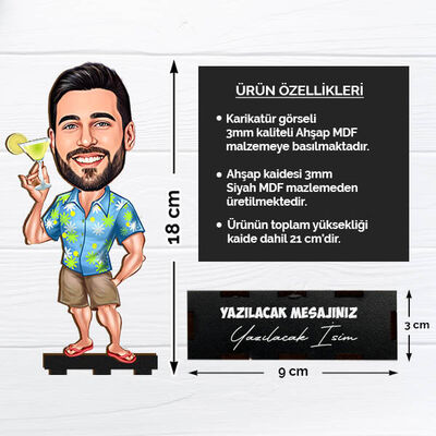 Keyfi Yerinde Erkek Karikatürlü Biblo - 2