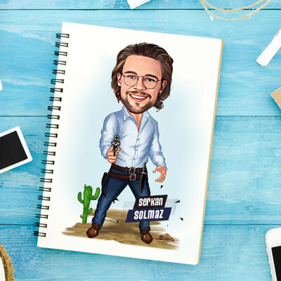 Kibar Kovboy Karikatürlü Defter - 1