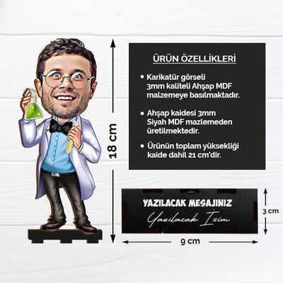 Kimya Öğretmeni Karikatürlü Biblo - 2