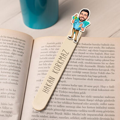 Kimyager Karikatürlü Çubuk Kitap Ayracı - 1