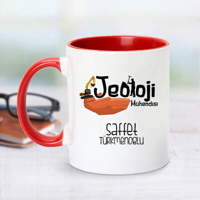 Kırmızı Kupa Bardak Jeoloji Mühendislerine Özel - 1