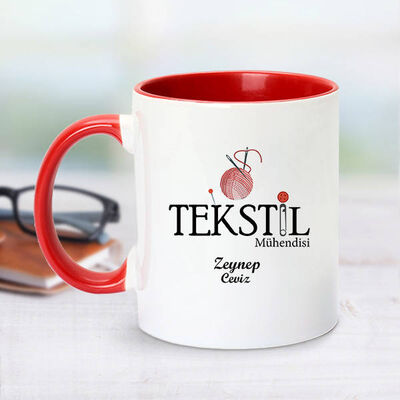 Kırmızı Kupa Bardak Tekstil Mühendislerine Özel - 1