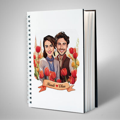 Kırmızı Laleler ve Aşkımız Karikatürlü Defter - 2