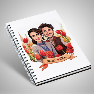 Kırmızı Laleler ve Aşkımız Karikatürlü Defter - 1