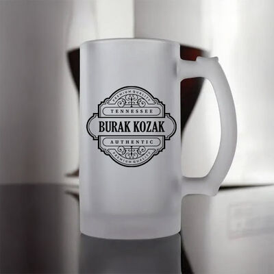 Kişiye Özel Ahşap Kutulu Bira Bardağı - 2