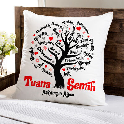 Kişiye Özel Aşk Ağacımız Yastık - 1