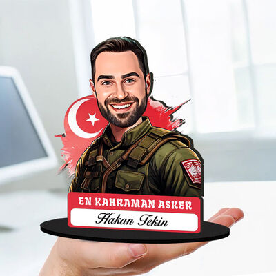 Kişiye Özel Askere Hediye Karikatürlü Biblo - 1