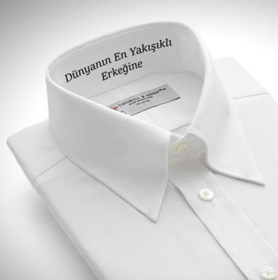 Kişiye Özel Beyaz Erkek Gömlek - 3