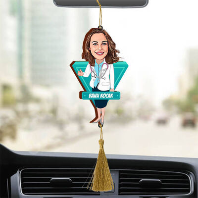 Kişiye Özel Doktor Kadın Araba Süsü - 1