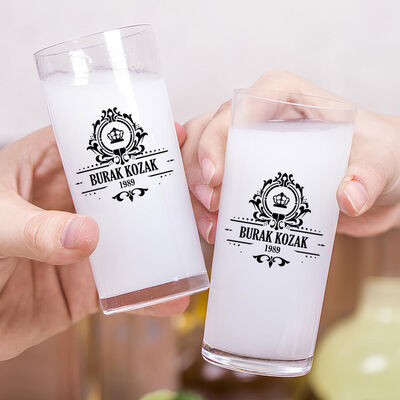 Kişiye Özel Dosta Hediye Orijinal İkili Rakı Bardağı - 2