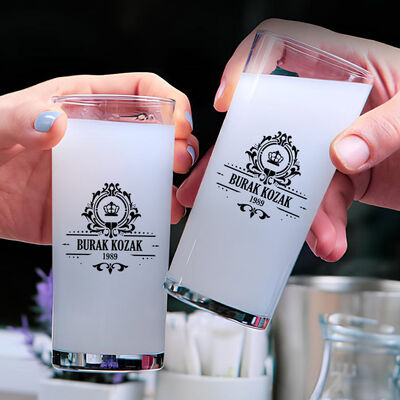 Kişiye Özel Dosta Hediye Orijinal İkili Rakı Bardağı - 1