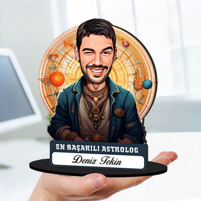 Kişiye Özel Erkek Astrologa Hediye Karikatürlü Biblo - 1
