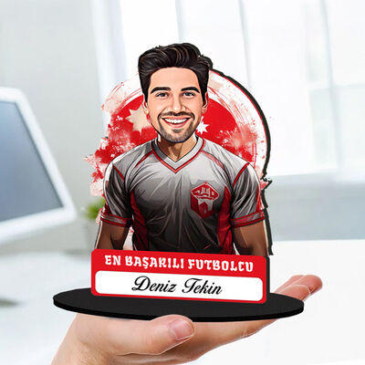 Kişiye Özel Erkek Futbolcuya Hediye Karikatürlü Biblo - 1