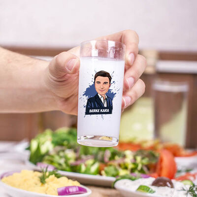 Kişiye Özel Erkek Karikatürlü İkili Rakı Bardağı - 1
