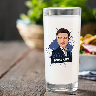 Kişiye Özel Erkek Karikatürlü İkili Rakı Bardağı - 2