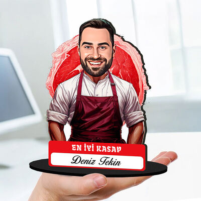 Kişiye Özel Erkek Kasaba Hediye Karikatürlü Biblo - 1