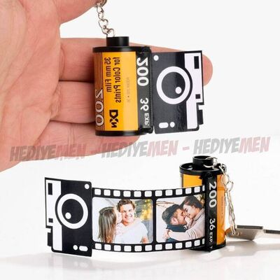Kişiye Özel Fotoğraf Makinesi Filmi Anahtarlık - 2