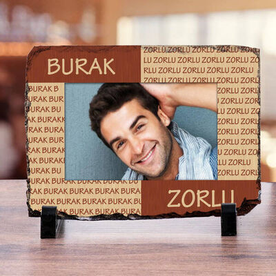 Kişiye Özel Fotoğraf ve İsim Yazılı Taş Baskı - 1