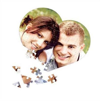 Kişiye Özel Fotoğraflı 99 Parça Kalp Puzzle - 3