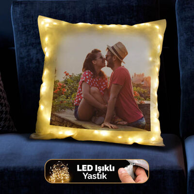 Kişiye Özel Fotoğraflı Işıklı Yastık - 4