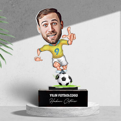 Kişiye Özel Futbolcu Karikatürlü Biblo - 2