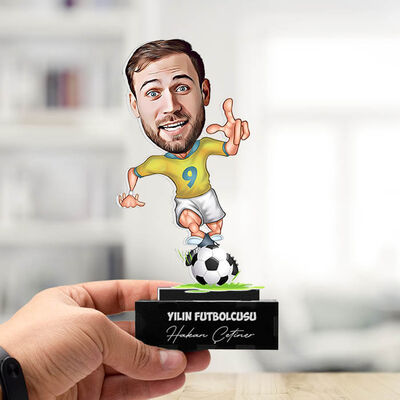 Kişiye Özel Futbolcu Karikatürlü Biblo - 3