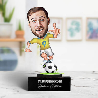 Kişiye Özel Futbolcu Karikatürlü Biblo - 4
