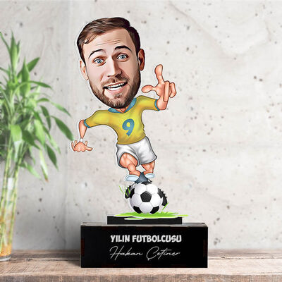 Kişiye Özel Futbolcu Karikatürlü Biblo - 5