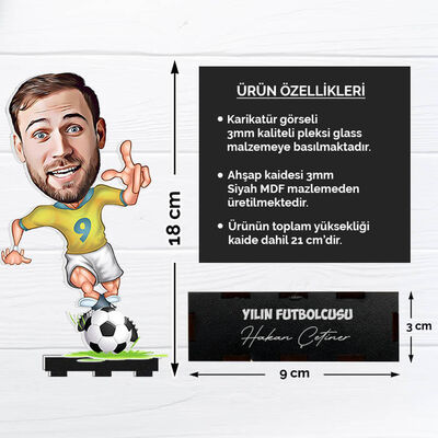 Kişiye Özel Futbolcu Karikatürlü Biblo - 6