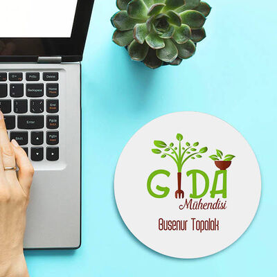 Kişiye Özel Gıda Mühendisleri İçin Yuvarlak Mousepad - 1