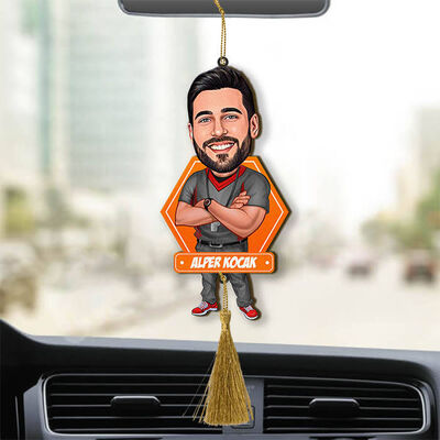Kişiye Özel Hakem Karikatürlü Araba Süsü - 1