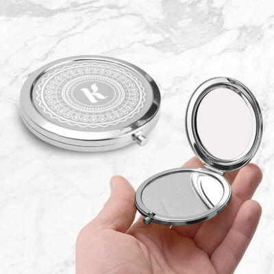 Kişiye Özel Harfli Metal Makyaj Aynası - 1
