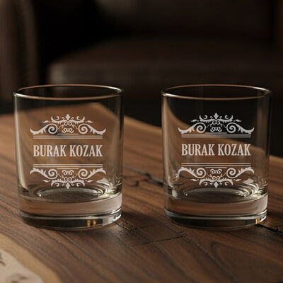 Kişiye Özel Hediyelik İkili Prestige Glass Viski Bardağı - 1