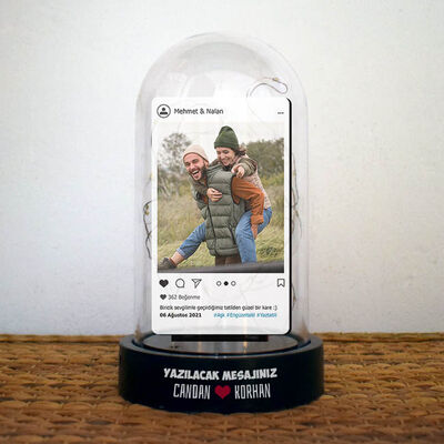 Kişiye Özel Instagram Işıklı Fanus - 2