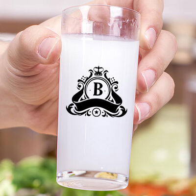 Kişiye Özel İsim Baş Harfli Tasarım İkili Rakı Bardağı - 3