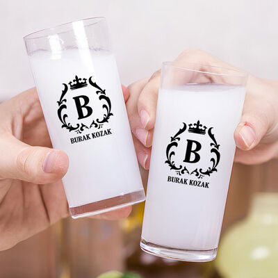 Kişiye Özel İsim Yazılı Orijinal İkili Rakı Bardağı - 2