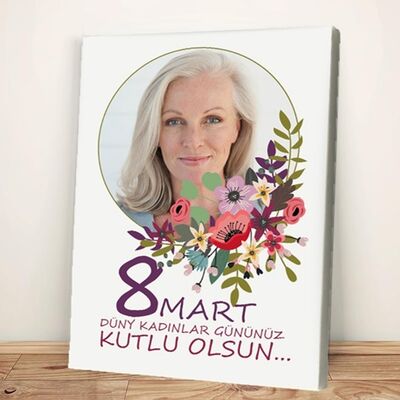 Kişiye Özel Kadınlar Günü Kanvas Tablo - 1