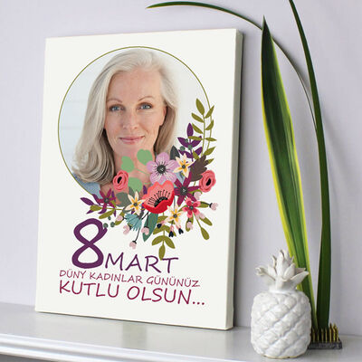 Kişiye Özel Kadınlar Günü Kanvas Tablo - 2